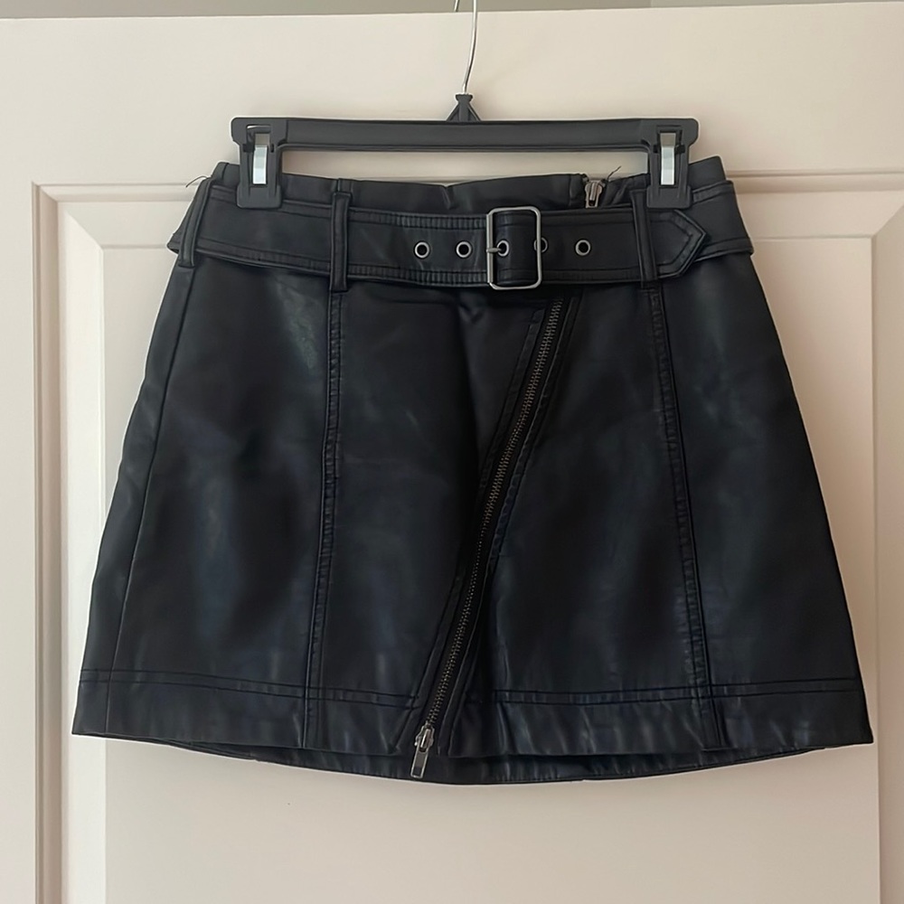 FREE PEOPLE Feeling Fresh Vegan Leather Skirt